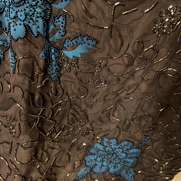 Brown Beaded Top - Picture 3 of 4